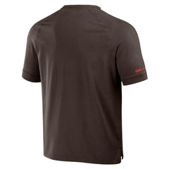 Cleveland Browns NFL x Darius Rucker Collection Washed Raglan Henley T-Shirt | NFL Discount
