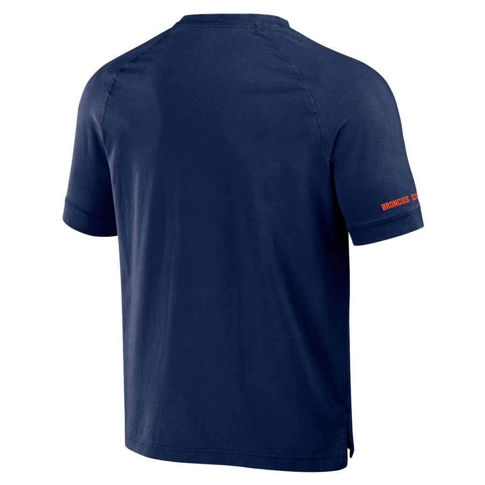 Denver Broncos NFL x Darius Rucker Collection Washed Raglan Henley T-Shirt | NFL Discount