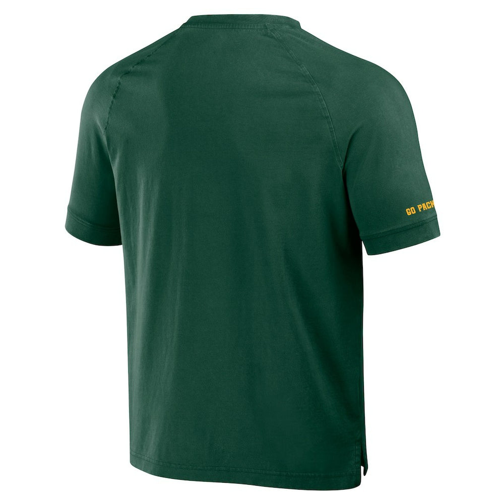 Green Bay Packers NFL x Darius Rucker Collection Washed Raglan Henley T-Shirt | NFL Online