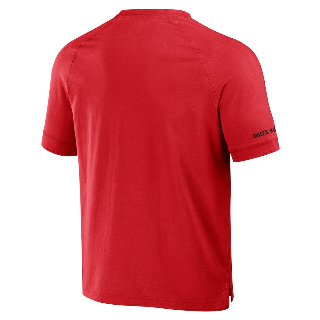 Kansas City Chiefs NFL x Darius Rucker Collection Washed Raglan Henley T-Shirt | NFL Hot