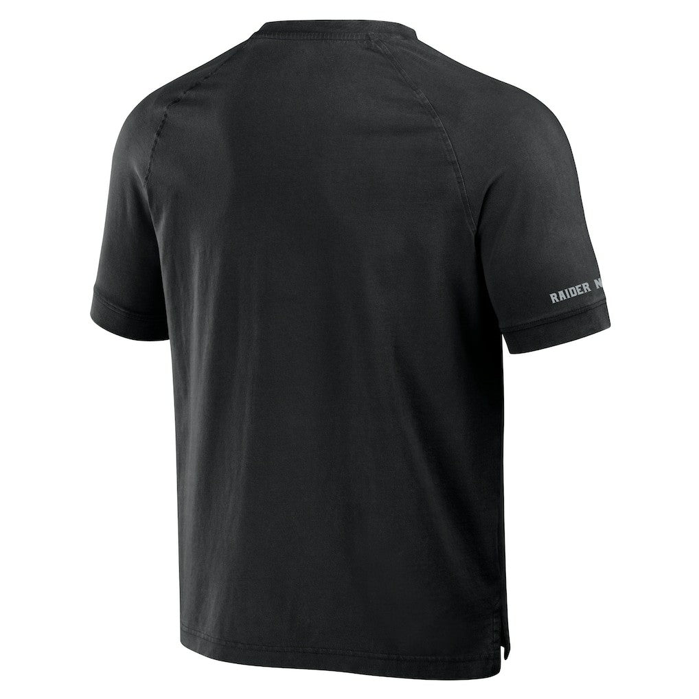 Las Vegas Raiders NFL x Darius Rucker Collection Washed Raglan Henley T-Shirt | NFL New