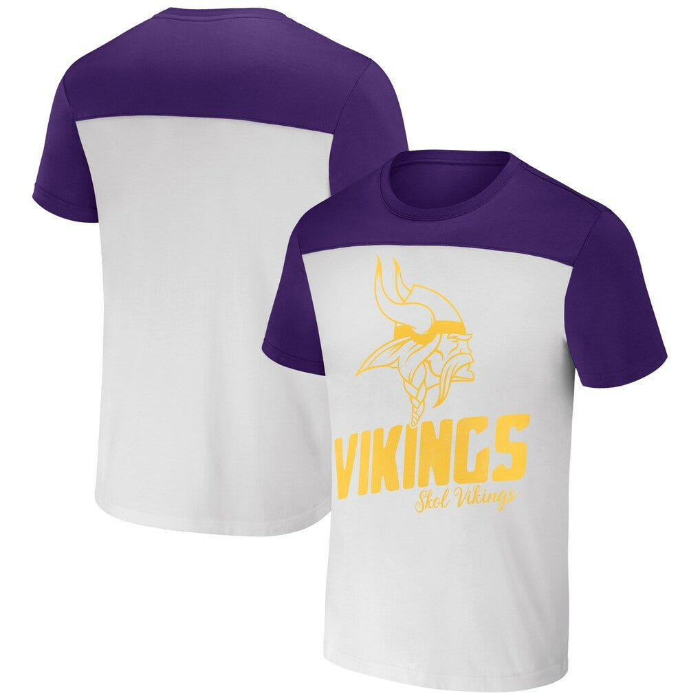 Minnesota Vikings NFL x Darius Rucker Collection Colorblocked T-Shirt | NFL New