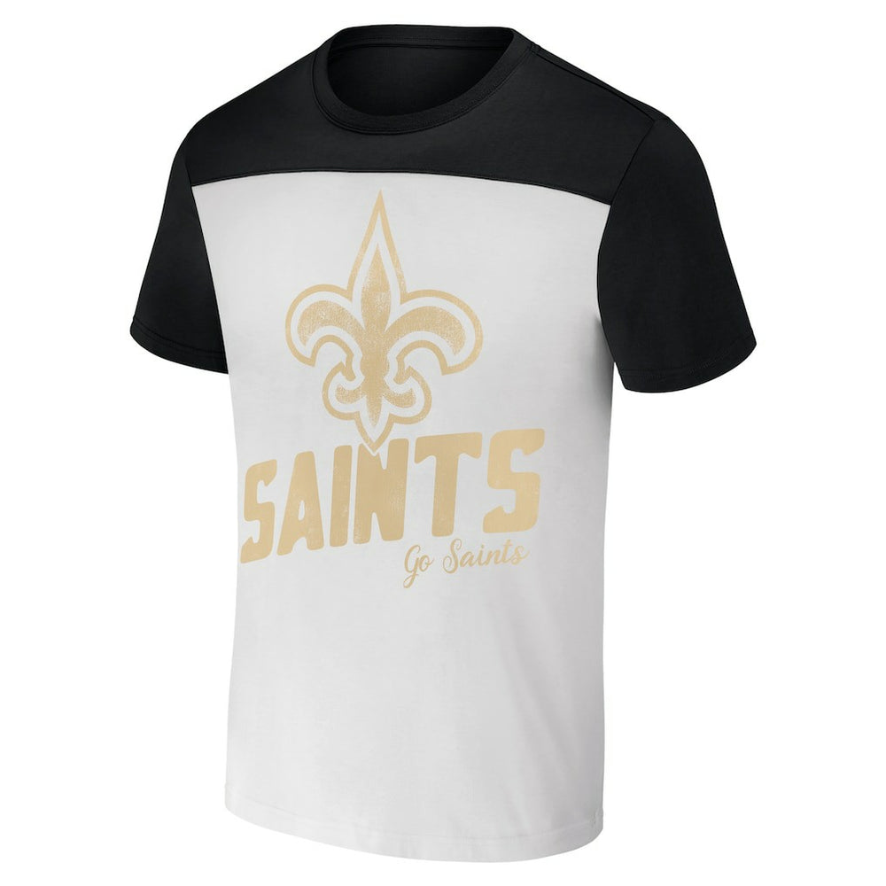New Orleans Saints NFL x Darius Rucker Collection Colorblocked T-Shirt | NFL Outlet