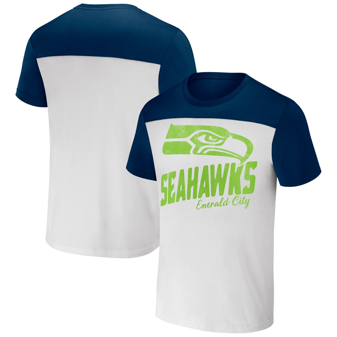 Seattle Seahawks NFL x Darius Rucker Collection Colorblocked T-Shirt | NFL Discount