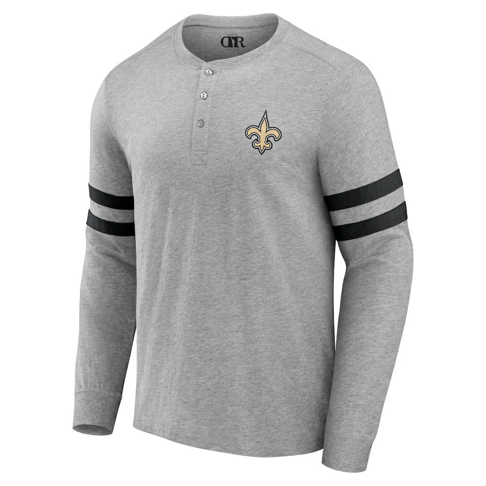 New Orleans Saints NFL x Darius Rucker Collection Henley Long Sleeve T-Shirt | NFL Discount