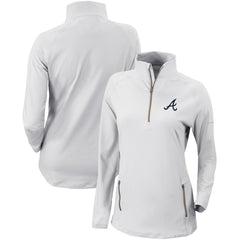 Atlanta Braves Columbia Women's Omni-Wick Outward Nine Quarter-Zip Pullover Top - MLB Pullover