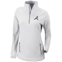 Atlanta Braves Columbia Women's Omni-Wick Outward Nine Quarter-Zip Pullover Top - MLB Pullover