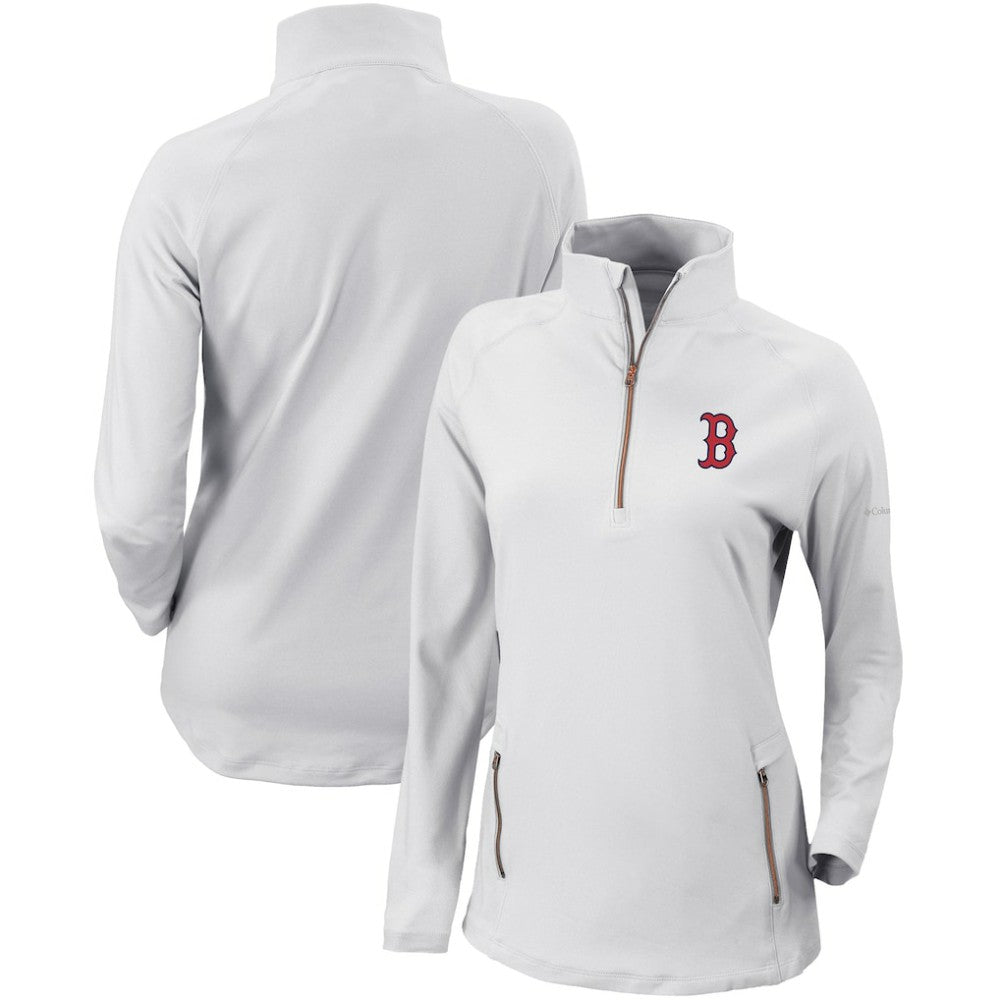 Boston Red Sox Columbia Women's Omni-Wick Outward Nine Quarter-Zip Pullover Top - MLB Pullover