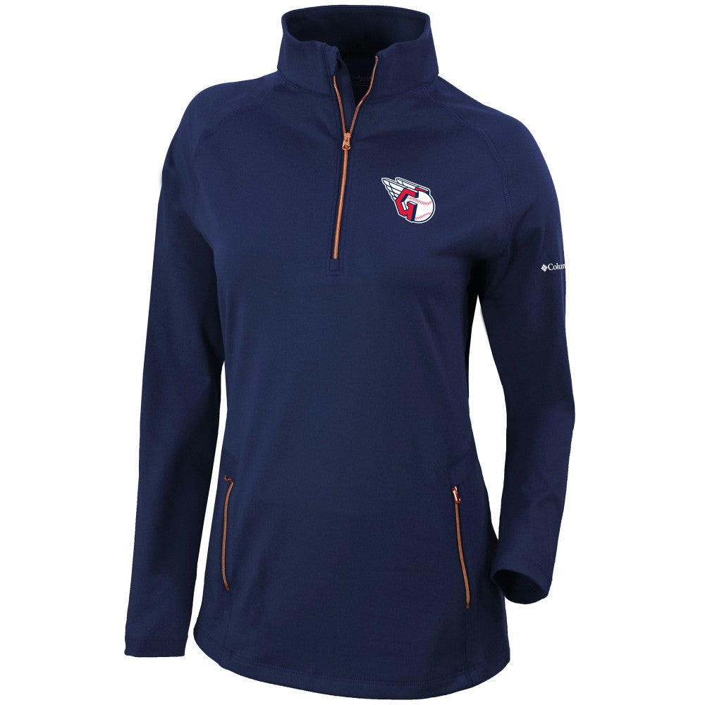 Cleveland Guardians Columbia Women's Omni-Wick Outward Nine Quarter-Zip Pullover Top - MLB Pullover