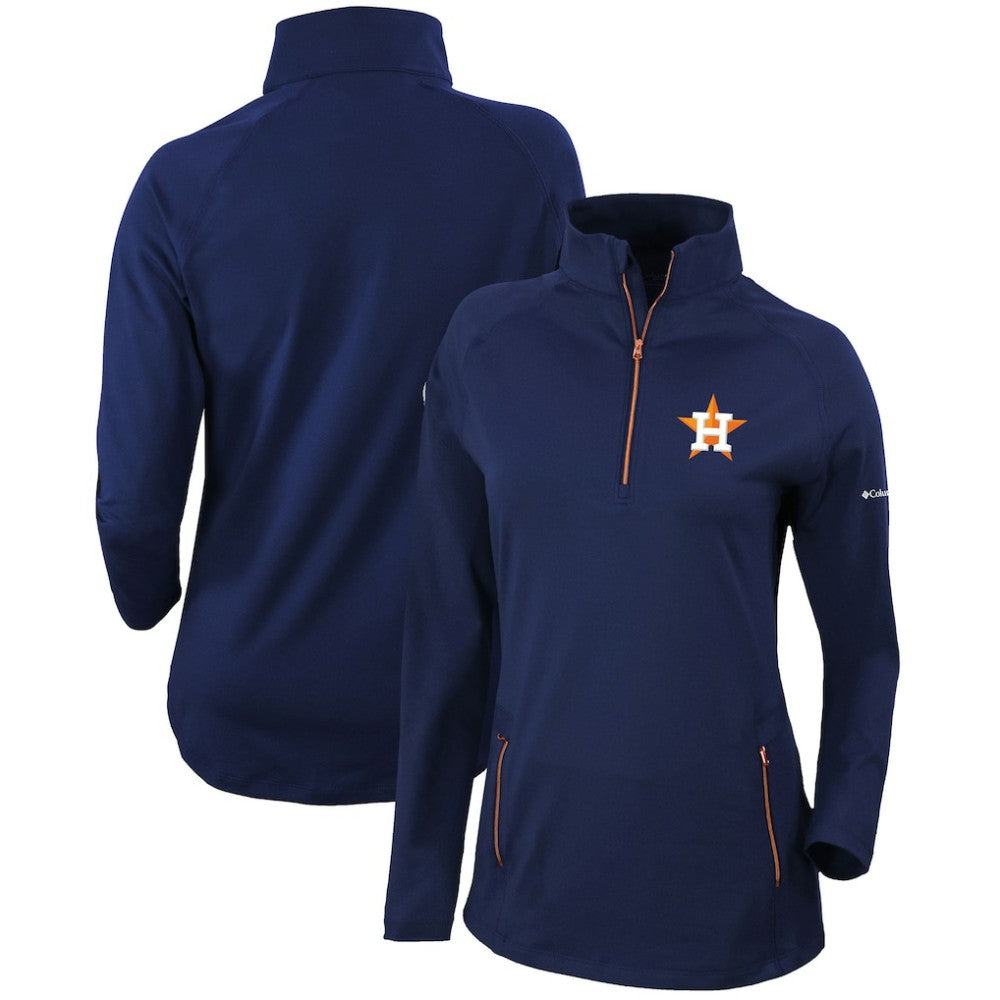 Houston Astros Columbia Women's Omni-Wick Outward Nine Quarter-Zip Pullover Top - MLB Pullover