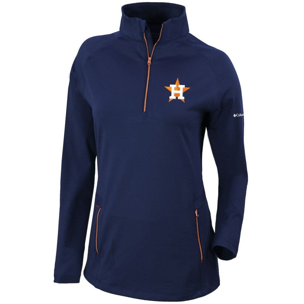 Houston Astros Columbia Women's Omni-Wick Outward Nine Quarter-Zip Pullover Top - MLB Pullover