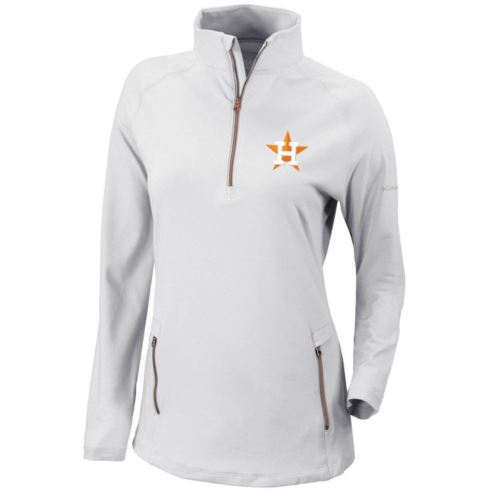 Houston Astros Columbia Women's Omni-Wick Outward Nine Quarter-Zip Pullover Top - MLB Pullover