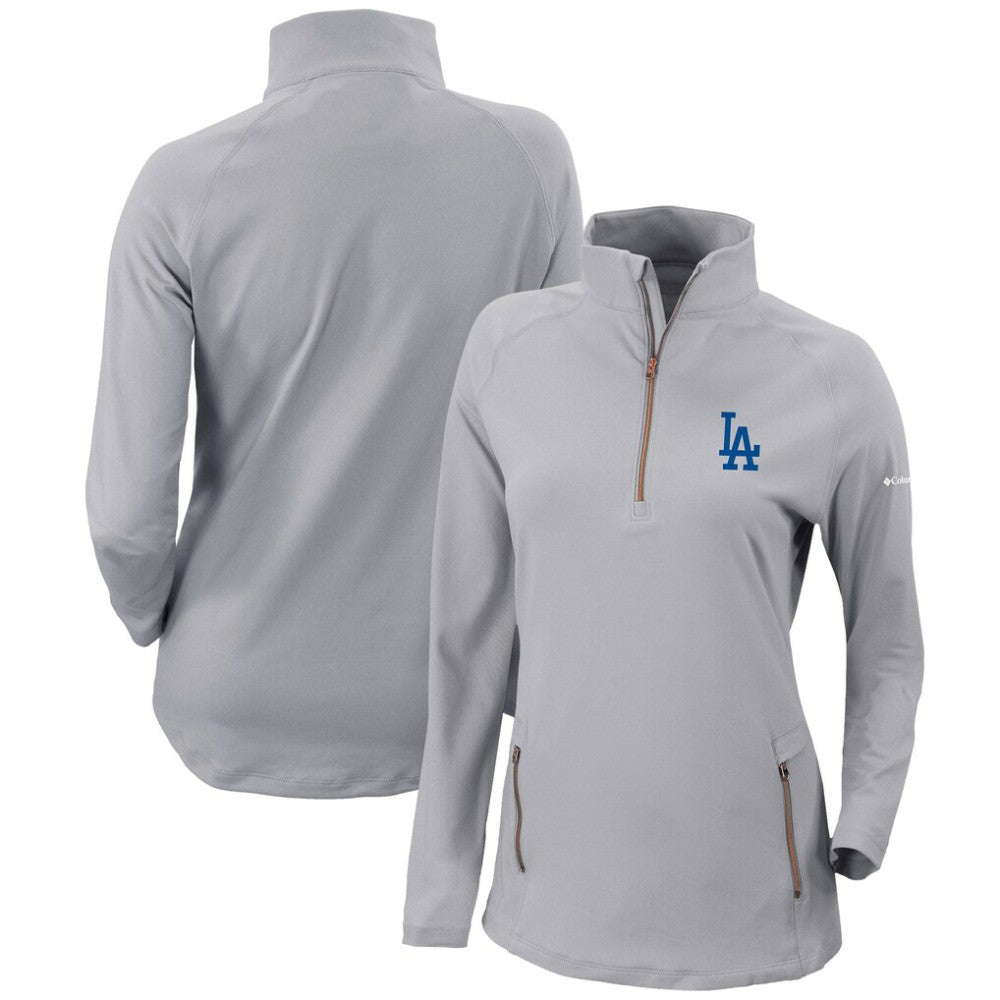 Los Angeles Dodgers Columbia Women's Omni-Wick Outward Nine Quarter-Zip Pullover Top - MLB Pullover
