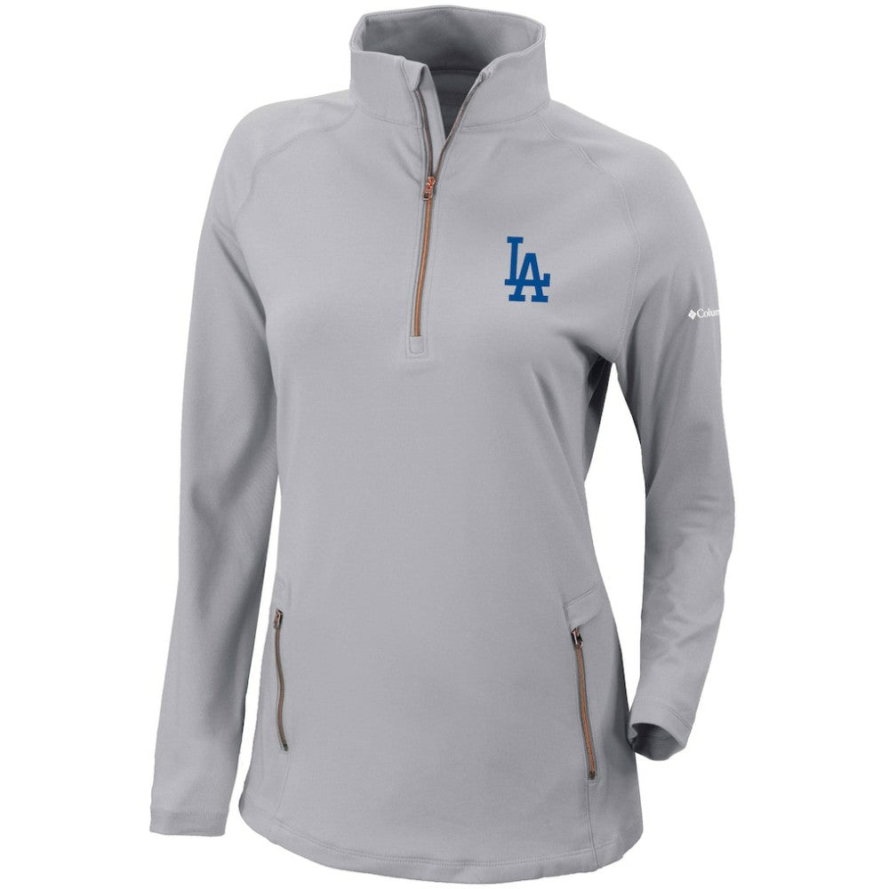 Los Angeles Dodgers Columbia Women's Omni-Wick Outward Nine Quarter-Zip Pullover Top - MLB Pullover