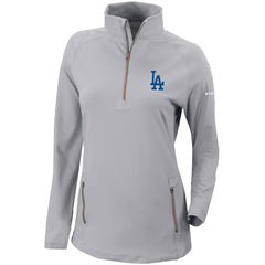 Los Angeles Dodgers Columbia Women's Omni-Wick Outward Nine Quarter-Zip Pullover Top - MLB Pullover