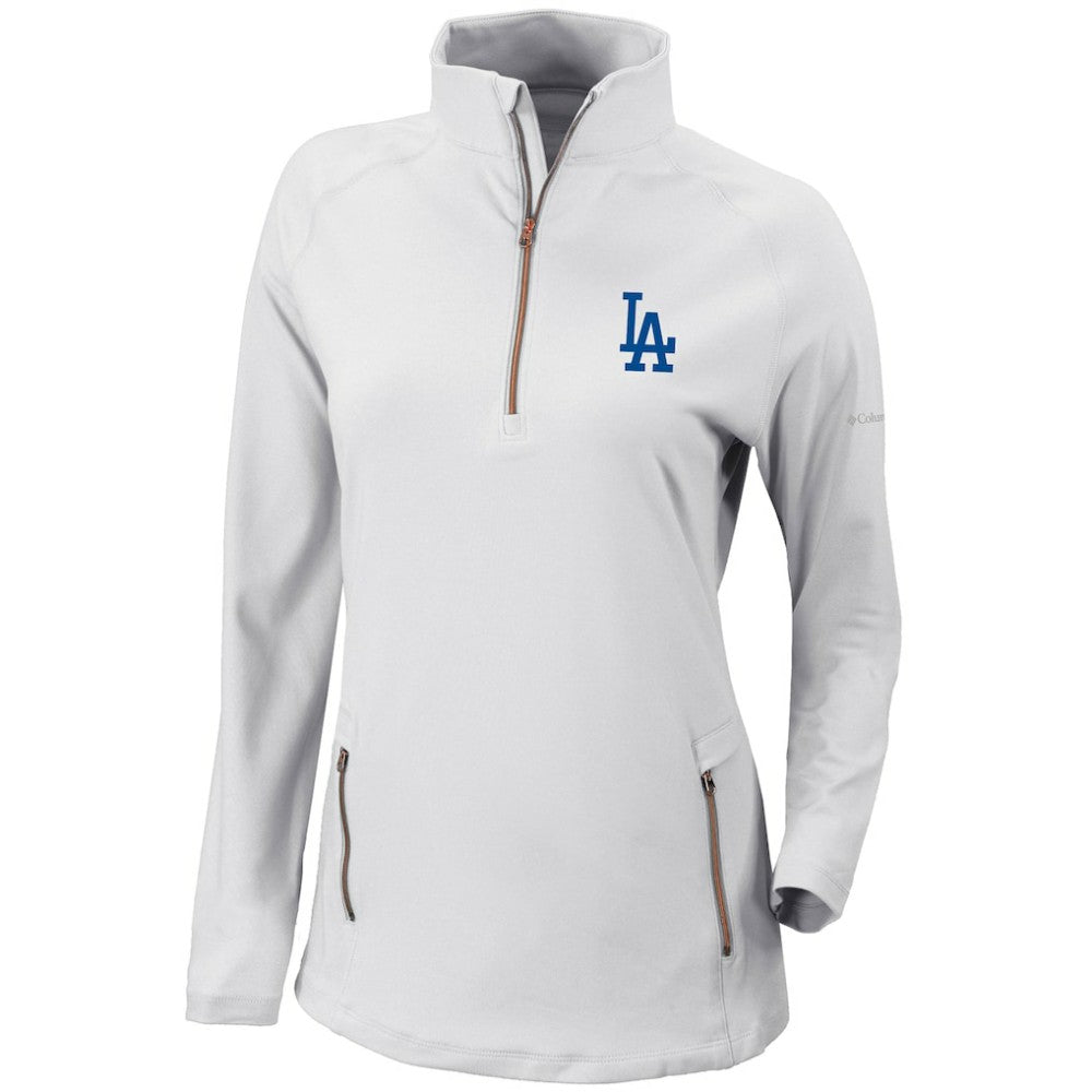 Los Angeles Dodgers Columbia Women's Omni-Wick Outward Nine Quarter-Zip Pullover Top - MLB Pullover