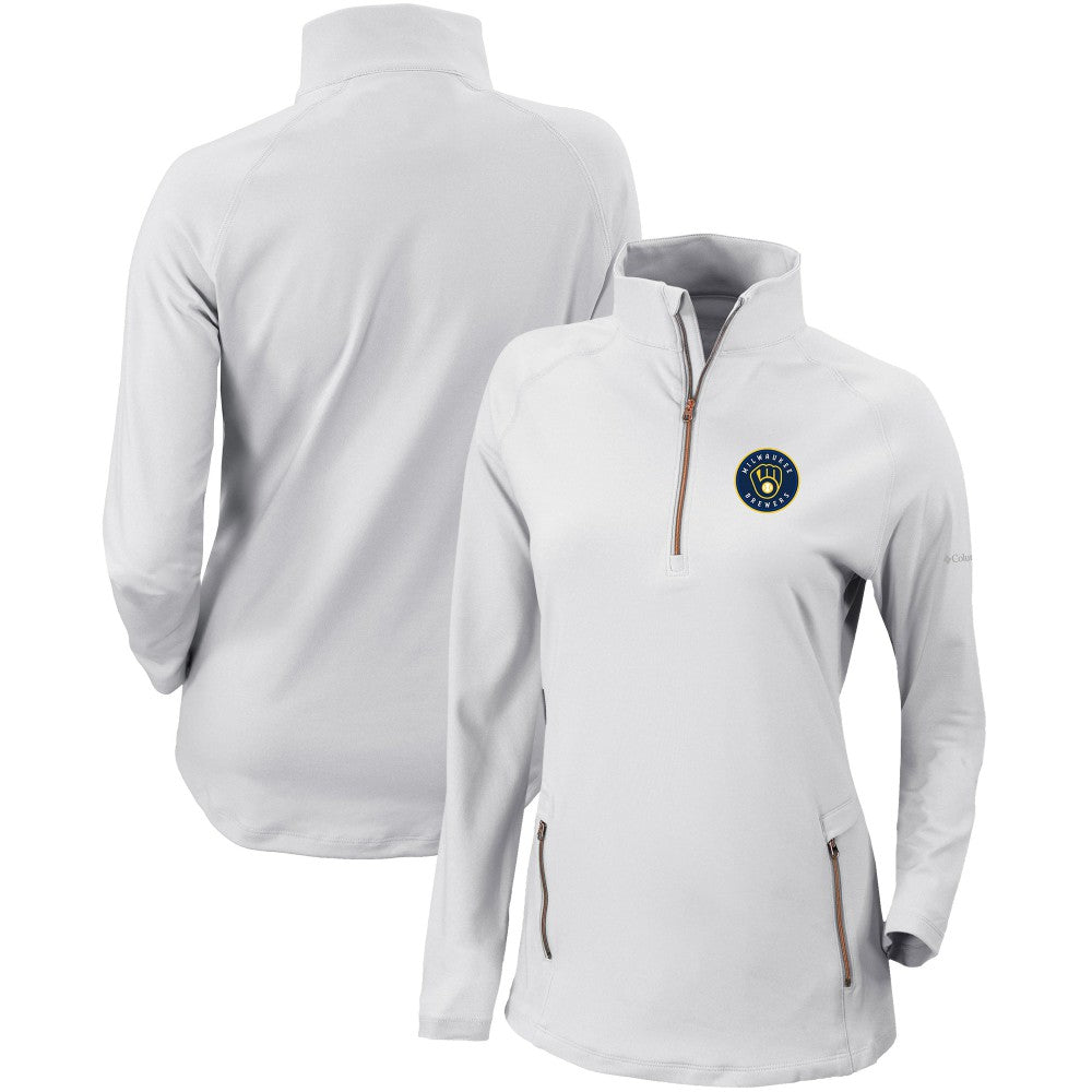 Milwaukee Brewers Columbia Women's Omni-Wick Outward Nine Quarter-Zip Pullover Top - MLB Pullover