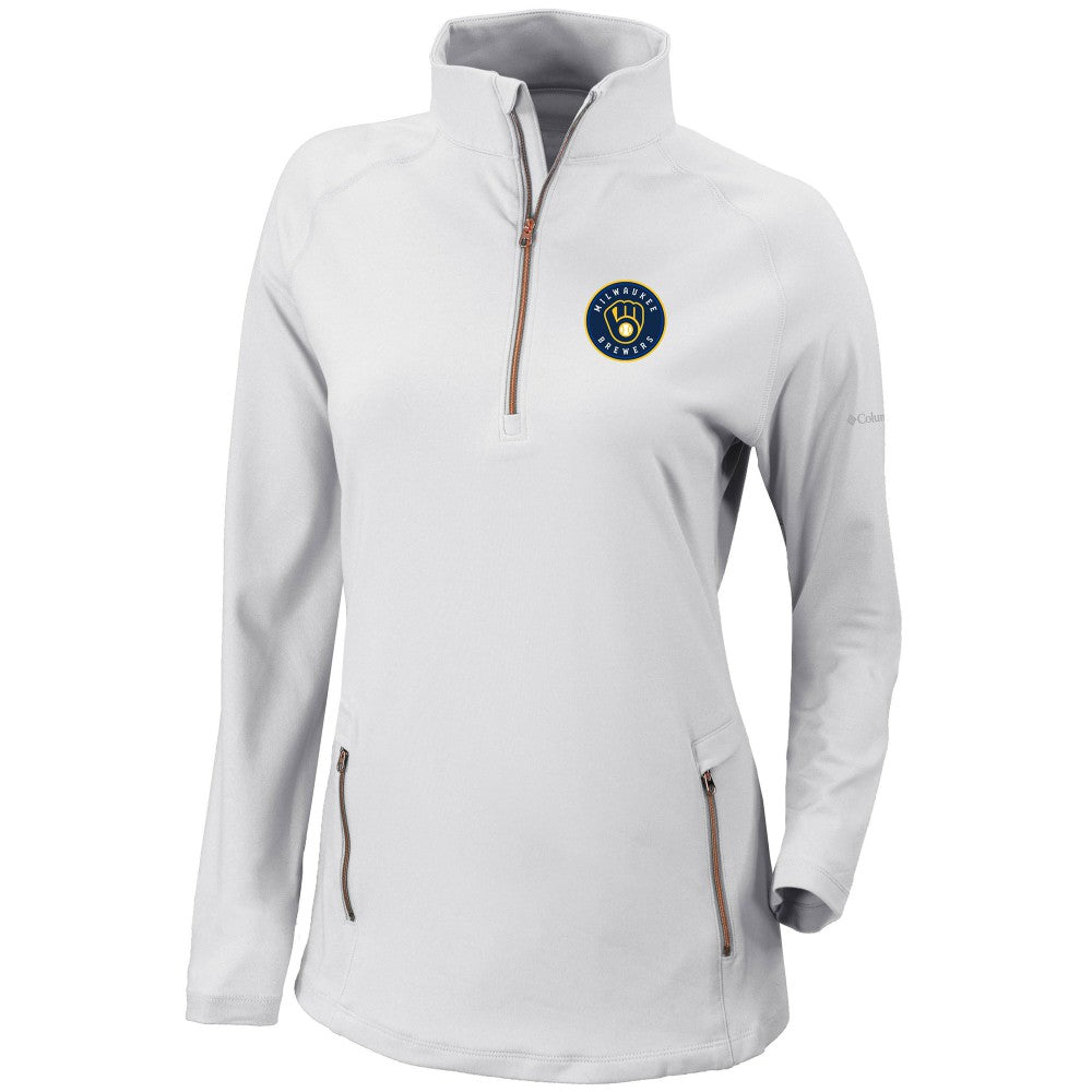 Milwaukee Brewers Columbia Women's Omni-Wick Outward Nine Quarter-Zip Pullover Top - MLB Pullover