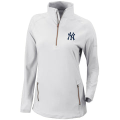 New York Yankees Columbia Women's Omni-Wick Outward Nine Quarter-Zip Pullover Top - MLB Pullover