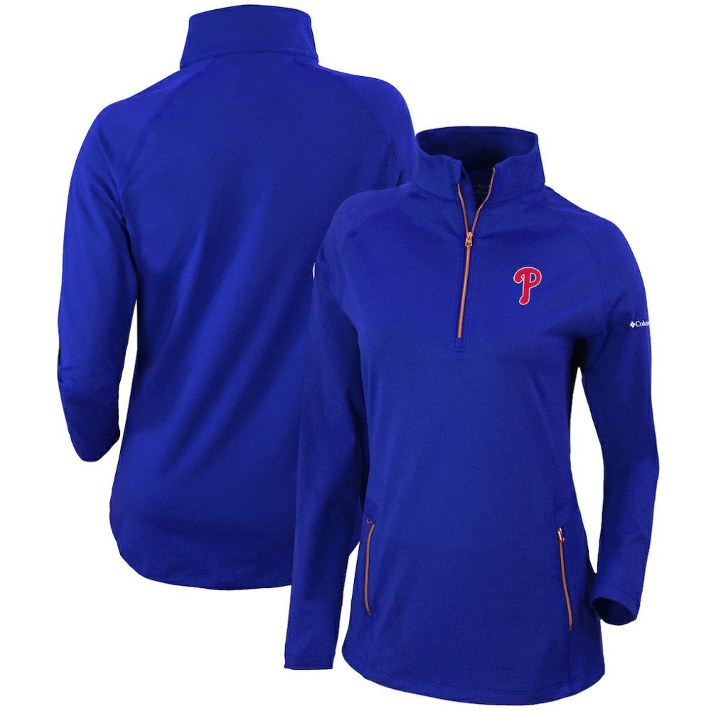 Philadelphia Phillies Columbia Women's Omni-Wick Outward Nine Quarter-Zip Pullover Top - MLB Pullover