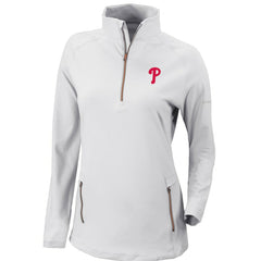 Philadelphia Phillies Columbia Women's Omni-Wick Outward Nine Quarter-Zip Pullover Top - MLB Pullover