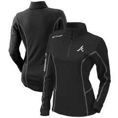 Atlanta Braves Columbia Women's Omni-Wick Shotgun Quarter-Zip Pullover Top - MLB Pullover
