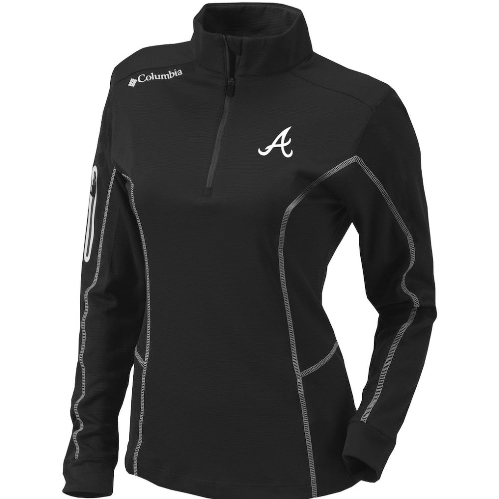 Atlanta Braves Columbia Women's Omni-Wick Shotgun Quarter-Zip Pullover Top - MLB Pullover