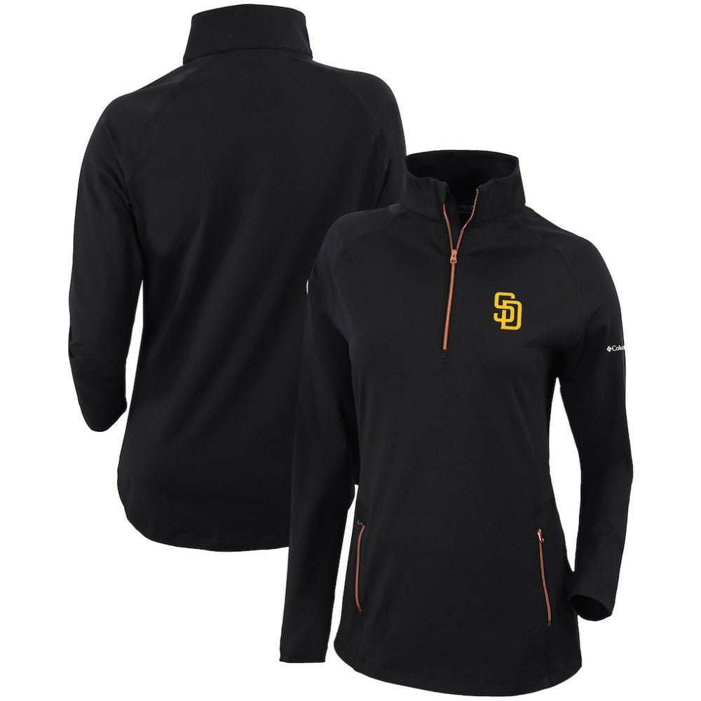 San Diego Padres Columbia Women's Omni-Wick Outward Nine Quarter-Zip Pullover Top - MLB Pullover