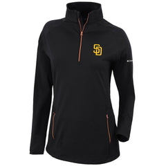San Diego Padres Columbia Women's Omni-Wick Outward Nine Quarter-Zip Pullover Top - MLB Pullover