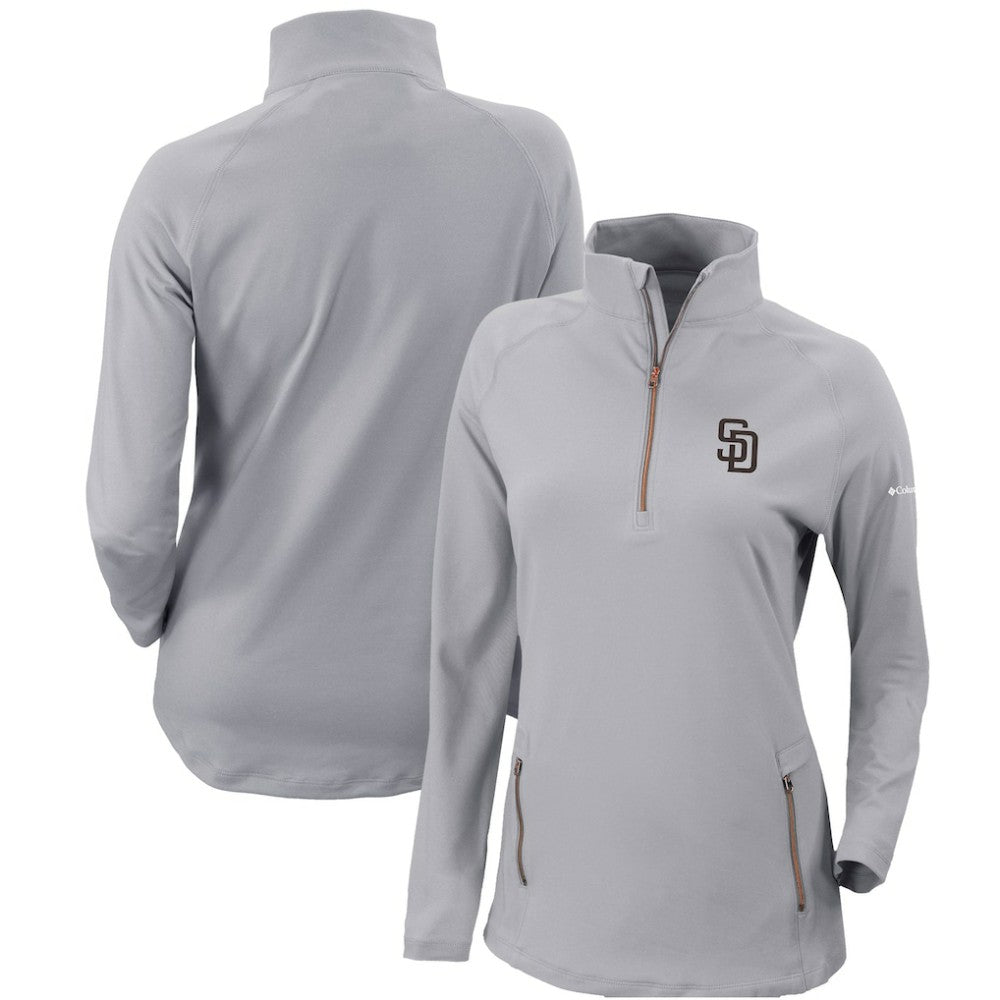San Diego Padres Columbia Women's Omni-Wick Outward Nine Quarter-Zip Pullover Top - MLB Pullover