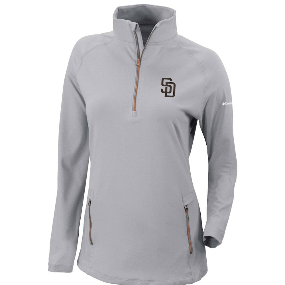 San Diego Padres Columbia Women's Omni-Wick Outward Nine Quarter-Zip Pullover Top - MLB Pullover