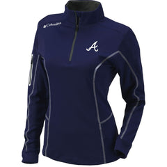 Atlanta Braves Columbia Women's Omni-Wick Shotgun Quarter-Zip Pullover Top - MLB Pullover