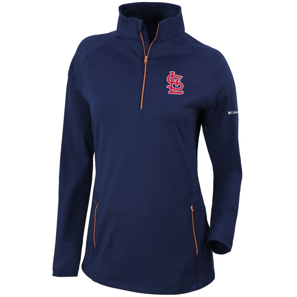 St. Louis Cardinals Columbia Women's Omni-Wick Outward Nine Quarter-Zip Pullover Top - MLB Pullover