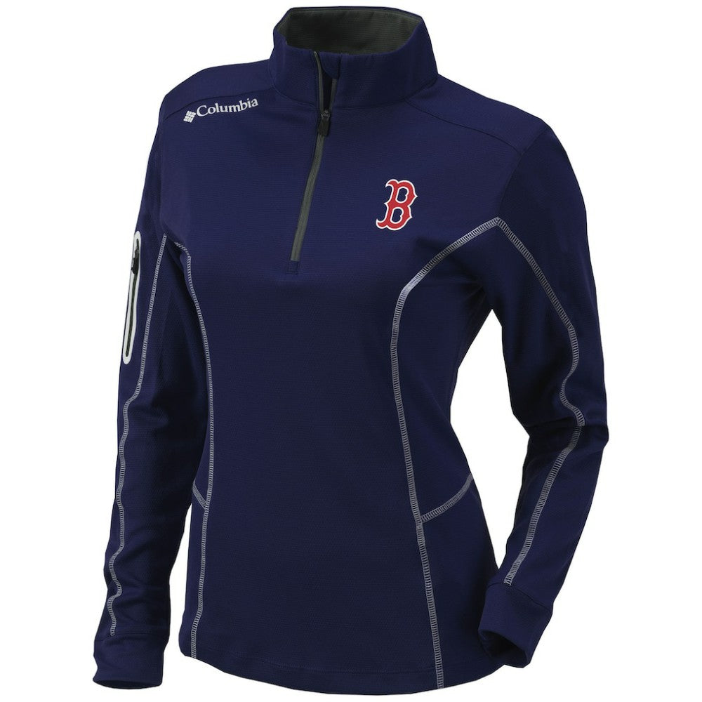 Boston Red Sox Columbia Women's Omni-Wick Shotgun Quarter-Zip Pullover Top - MLB Pullover