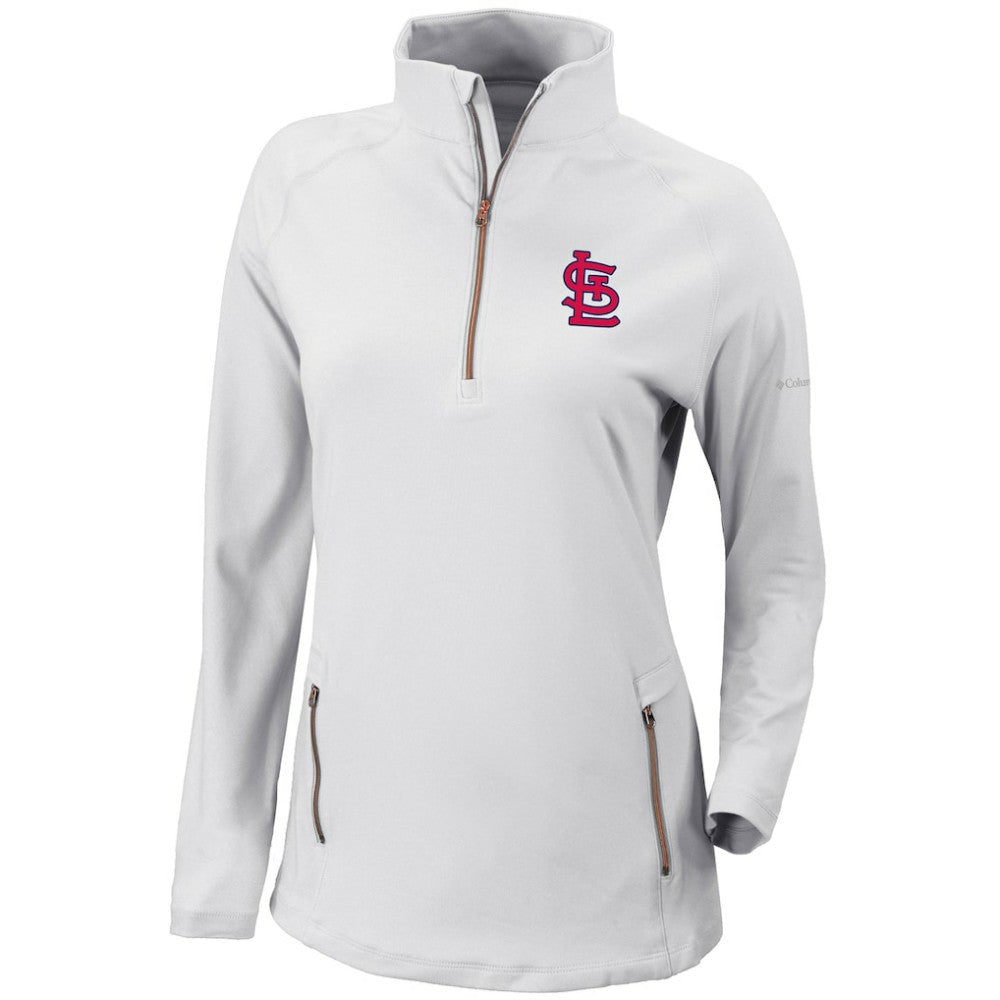 St. Louis Cardinals Columbia Women's Omni-Wick Outward Nine Quarter-Zip Pullover Top - MLB Pullover