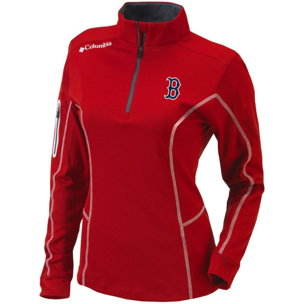 Boston Red Sox Columbia Women's Omni-Wick Shotgun Quarter-Zip Pullover Top - MLB Pullover