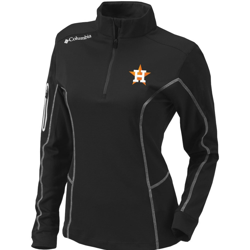 Houston Astros Columbia Women's Omni-Wick Shotgun Quarter-Zip Pullover Top - MLB Pullover