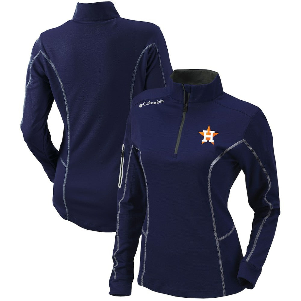 Houston Astros Columbia Women's Omni-Wick Shotgun Quarter-Zip Pullover Top - MLB Pullover