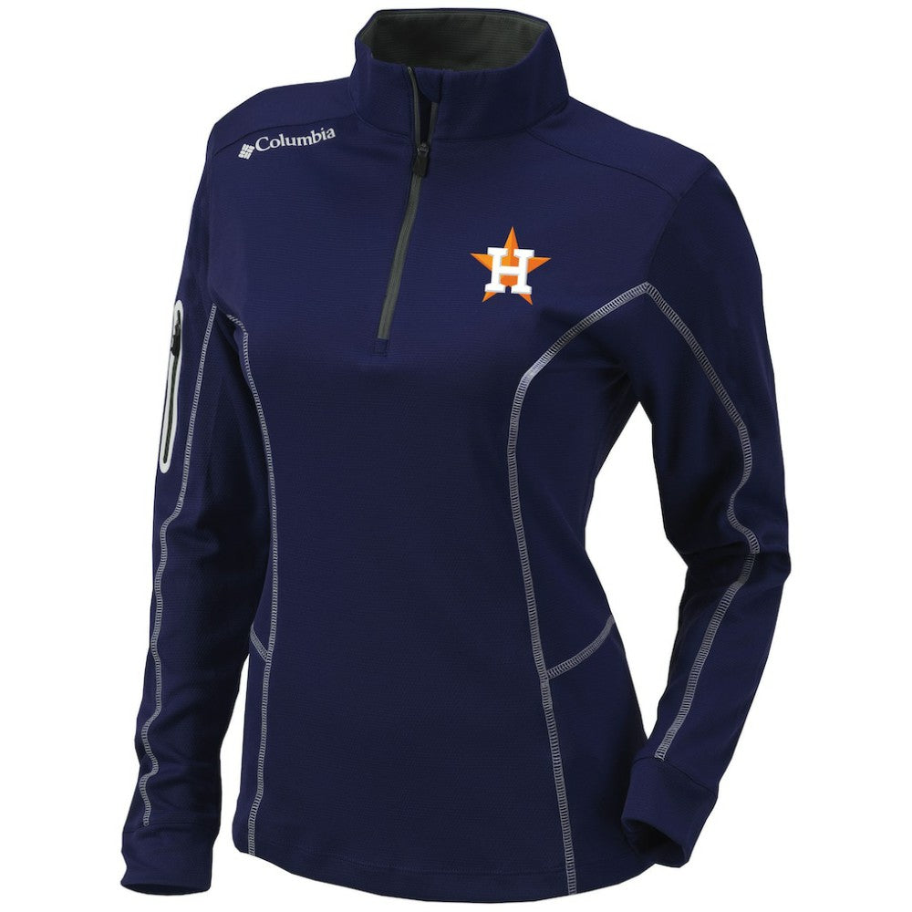 Houston Astros Columbia Women's Omni-Wick Shotgun Quarter-Zip Pullover Top - MLB Pullover
