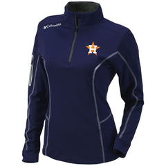 Houston Astros Columbia Women's Omni-Wick Shotgun Quarter-Zip Pullover Top - MLB Pullover