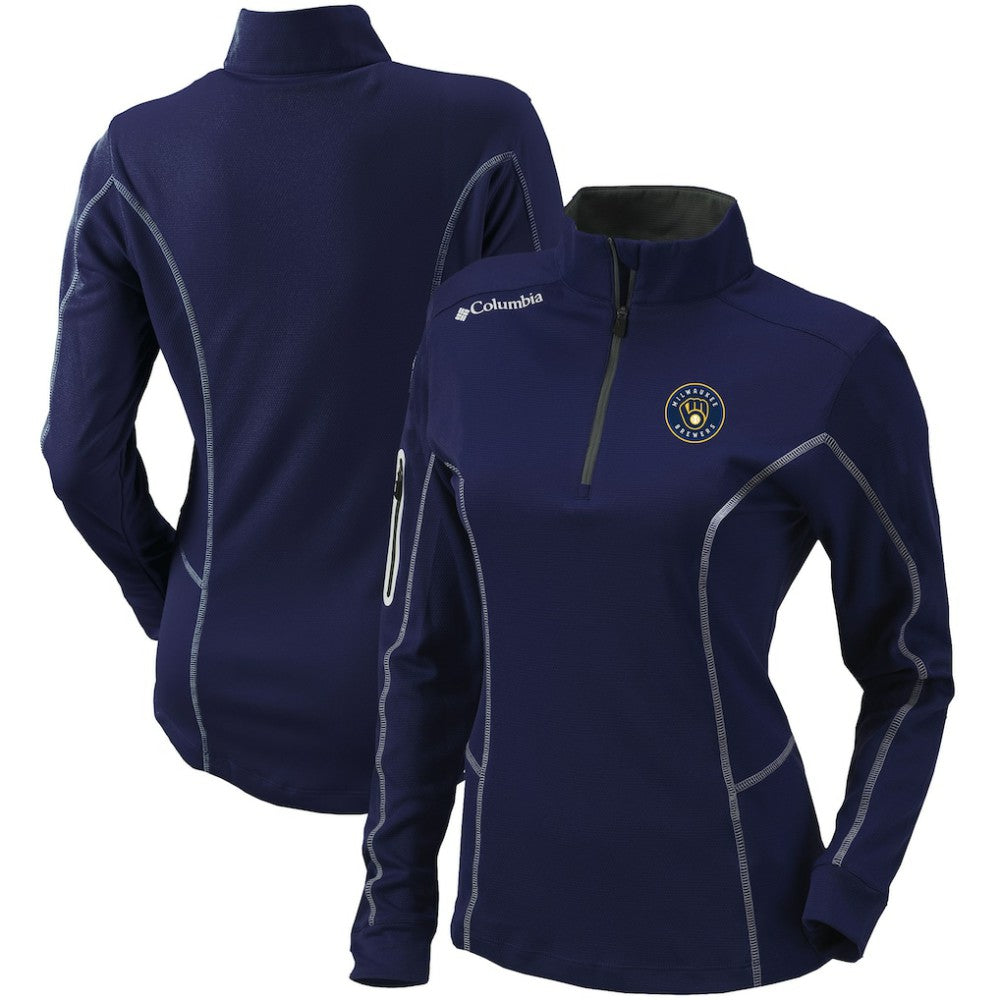 Milwaukee Brewers Columbia Women's Omni-Wick Shotgun Quarter-Zip Pullover Top - MLB Pullover
