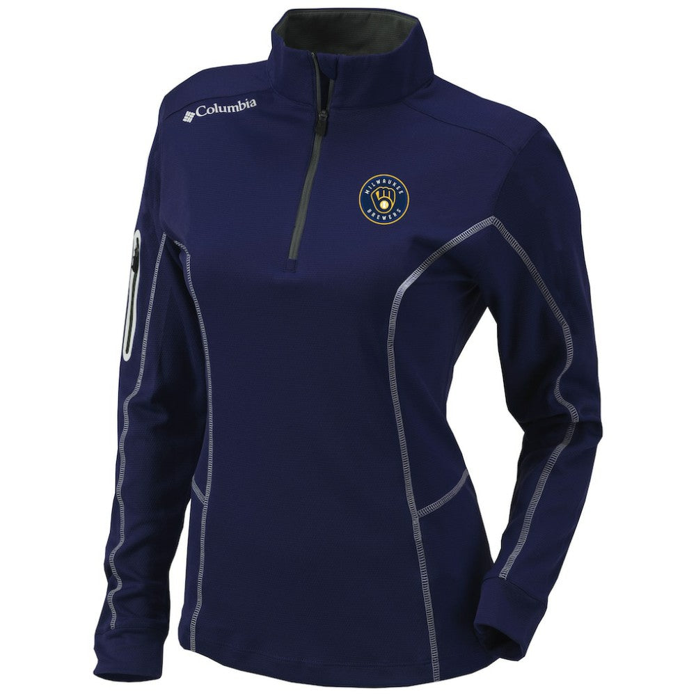 Milwaukee Brewers Columbia Women's Omni-Wick Shotgun Quarter-Zip Pullover Top - MLB Pullover