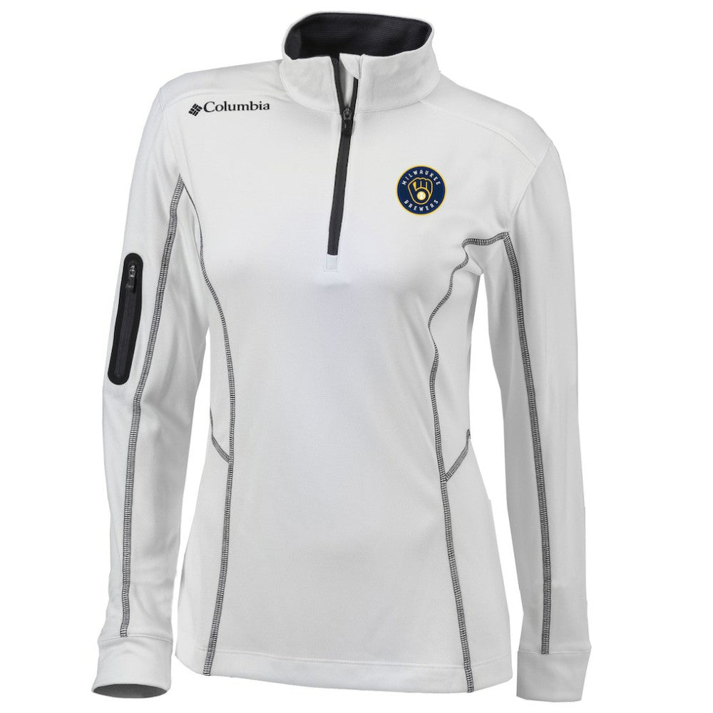 Milwaukee Brewers Columbia Women's Omni-Wick Shotgun Quarter-Zip Pullover Top - MLB Pullover