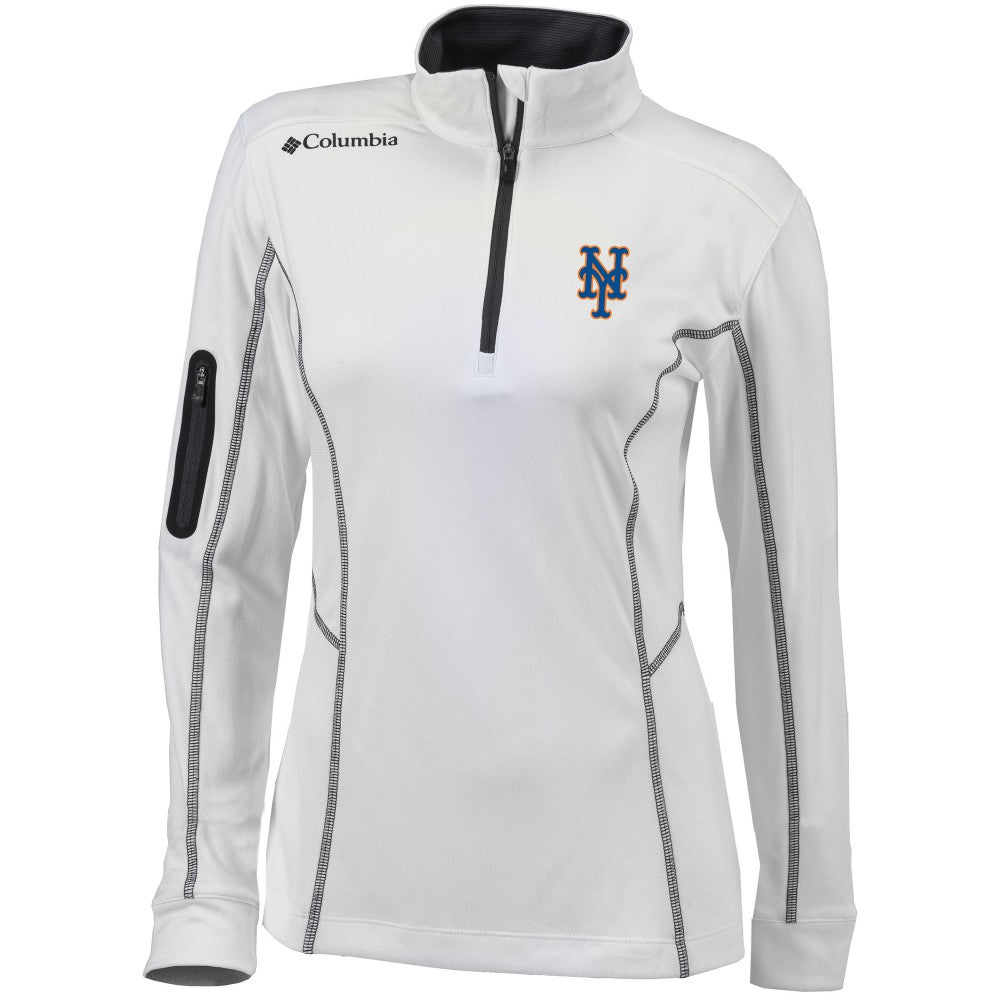 New York Mets Columbia Women's Omni-Wick Shotgun Quarter-Zip Pullover Top - MLB Pullover