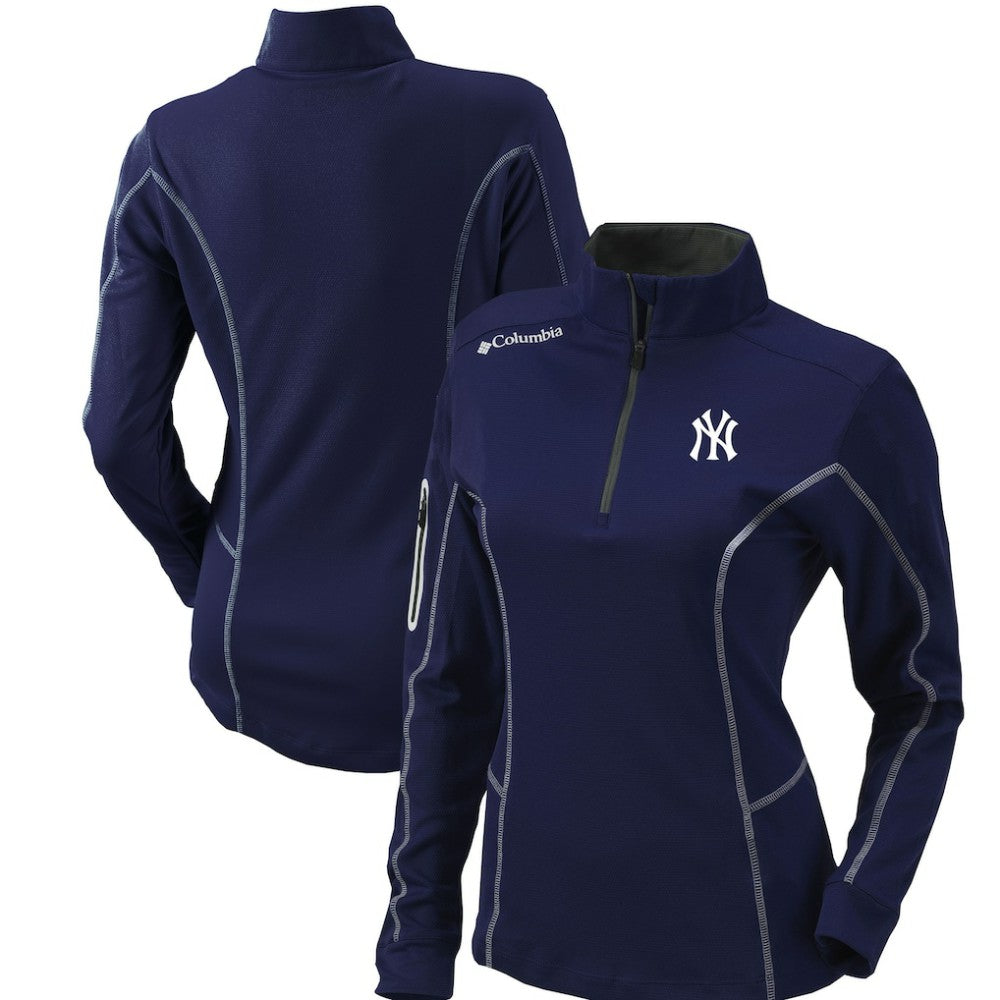 New York Yankees Columbia Women's Omni-Wick Shotgun Quarter-Zip Pullover Top - MLB Pullover