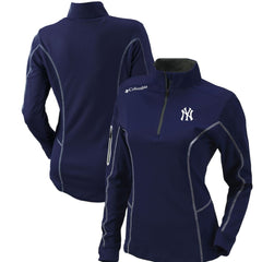 New York Yankees Columbia Women's Omni-Wick Shotgun Quarter-Zip Pullover Top - MLB Pullover
