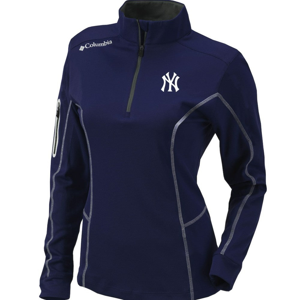 New York Yankees Columbia Women's Omni-Wick Shotgun Quarter-Zip Pullover Top - MLB Pullover