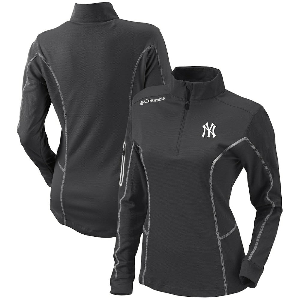 New York Yankees Columbia Women's Omni-Wick Shotgun Quarter-Zip Pullover Top - MLB Pullover