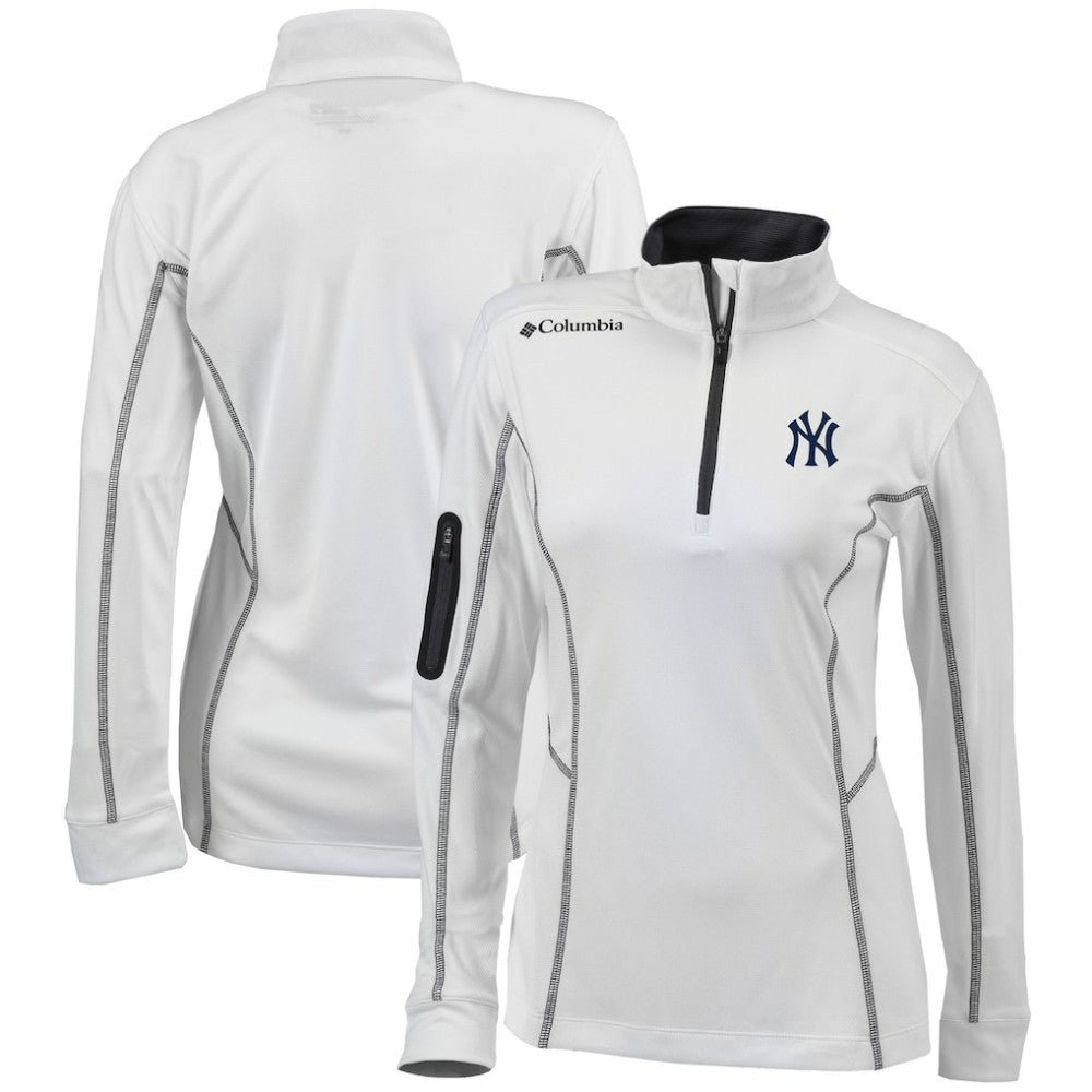 New York Yankees Columbia Women's Omni-Wick Shotgun Quarter-Zip Pullover Top - MLB Pullover