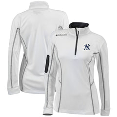 New York Yankees Columbia Women's Omni-Wick Shotgun Quarter-Zip Pullover Top - MLB Pullover